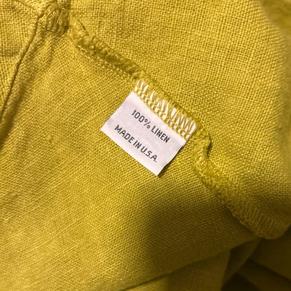 Bryn Walker 100% Linen Chartreuse Lagenlook Tunic Top L-1X Oversized Natural - Picture 15 of 16